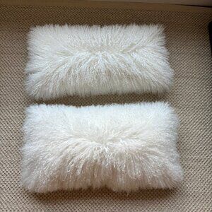 Johnathan Adler Tibetan Lamb Lumbar Cushions